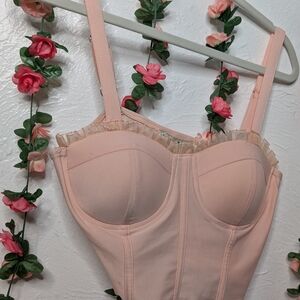 Elegant Pink Bustier Top